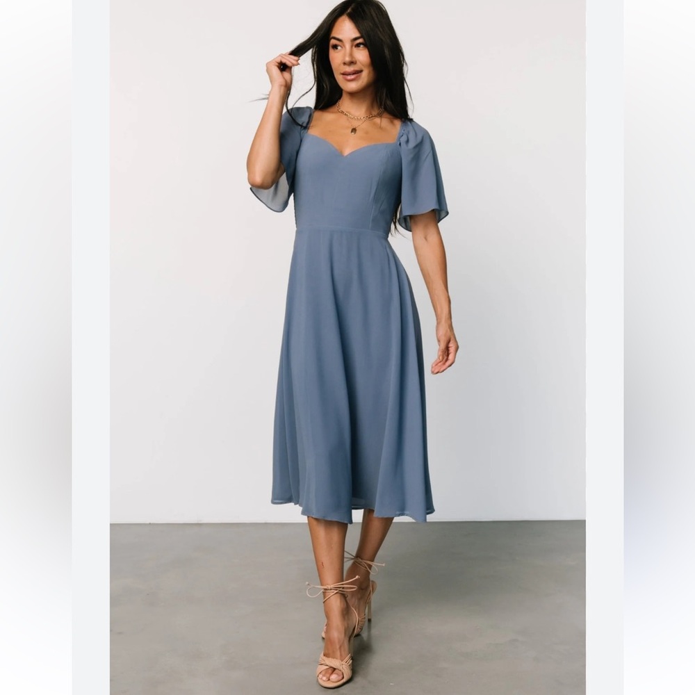 Women's Sweetheart Midi Dress - Blue